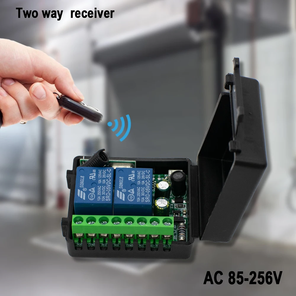 220V 2 Channel 10A Motor Forward And Reverse Telescopic Rod Wireless ...