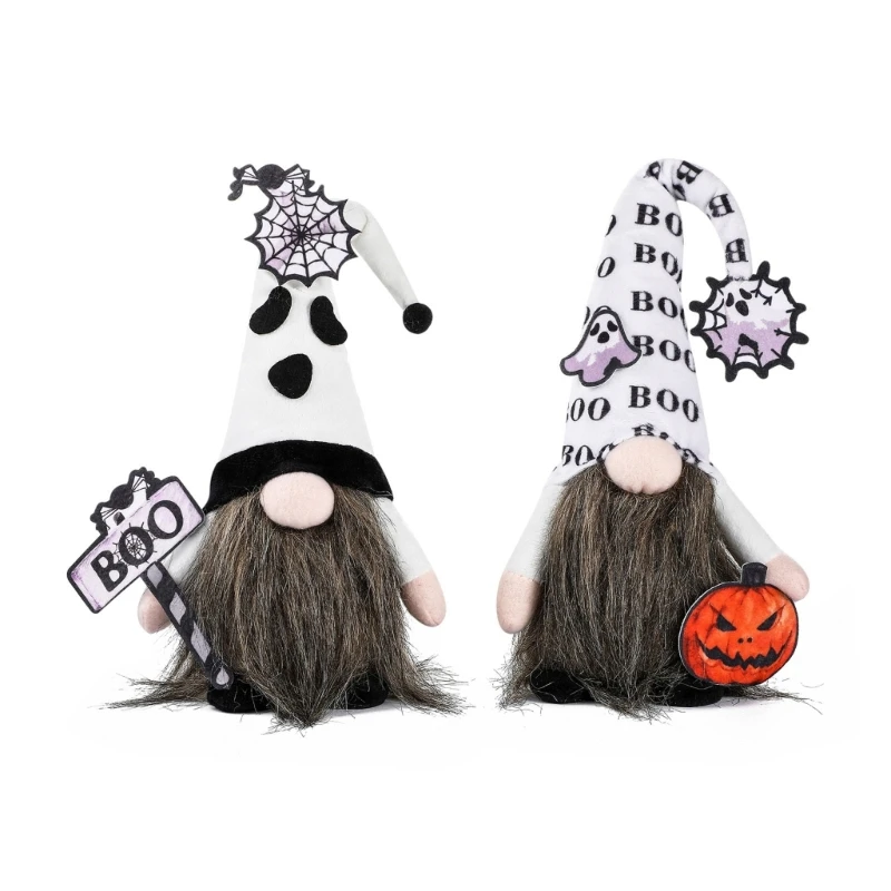 

K1MF Halloween Winter Rudolph Gnomes Decorations, Faceless , Novelty Festive Gnomes Figurines for Shop Window Party Deco