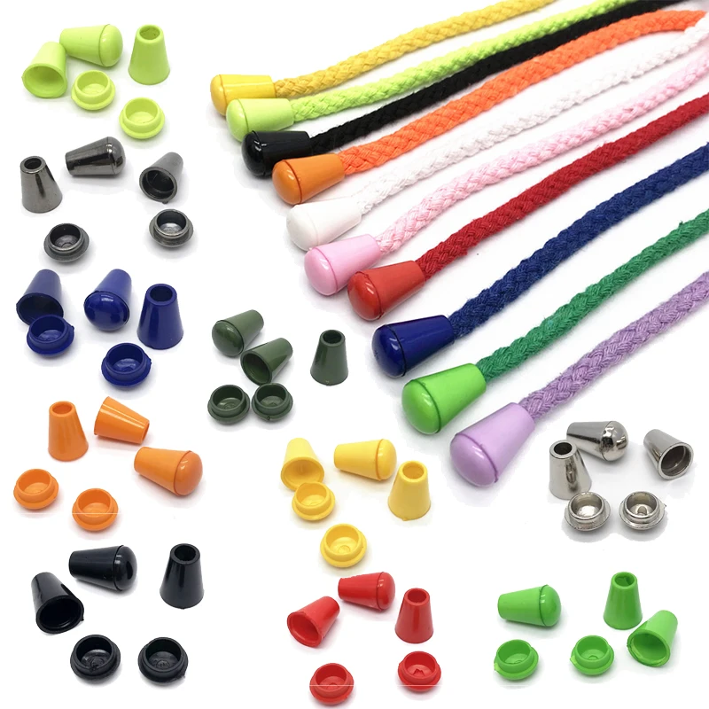 Detachable Stopper Cord Lock Stopper Cord Stopper Cord End Tip Cord End Lock Cord Lock 20pcs DIY Cord Ends Bell Stopper Colorful Plastic Toggle Clip For Paracord Clothes Bag Sportswear Shoes