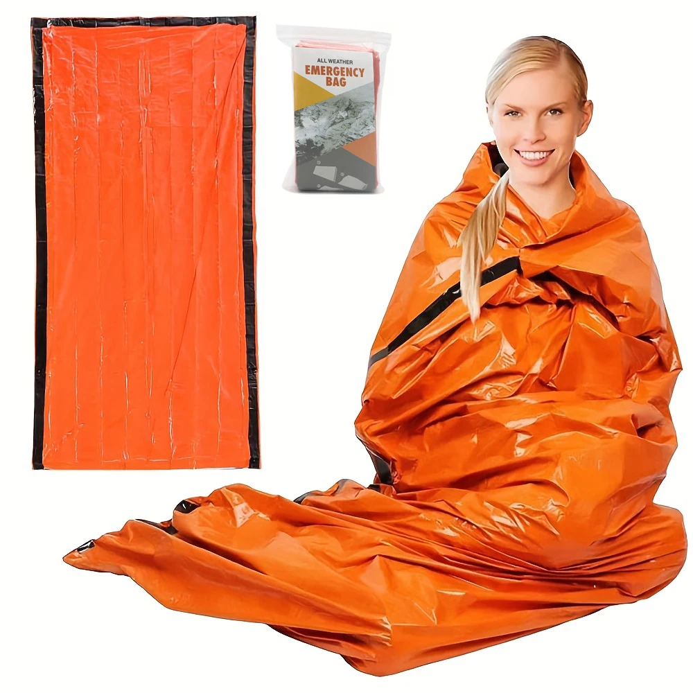 Emergency Sleeping Bag Portable Reusable Warm Survival Sleeping Bag Thickened Waterproof Insulated Lifesaving Blanket sleeping bag,survival sleeping bag