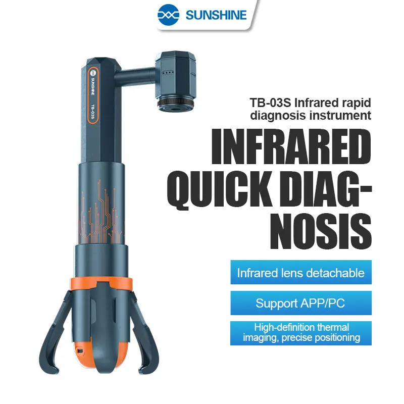 

SUNSHINE TB-03S Infrared Rapid Thermal Camera HD Thermal Imaging Precise Positioning For PCB Short Circuit Quick Diagnosis Tools