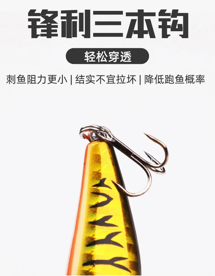 1 stücke 5 cm/6,5g Mini Laser Harte Minnow Sinking Köder Wobbler Jerkbait Kurbel Angeln Lockt Haken Bass pesca Frische Salzwasser Tackle – Detail 10