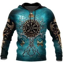 Masculino e feminino outono geral rua hoodie viking odin tatuagem impressão 3d hoodie harajuku moda com capuz moletom
