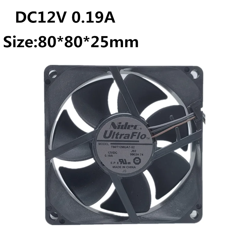 New original 8CM T80T12MUA7-52 12V 8025 projector cooling