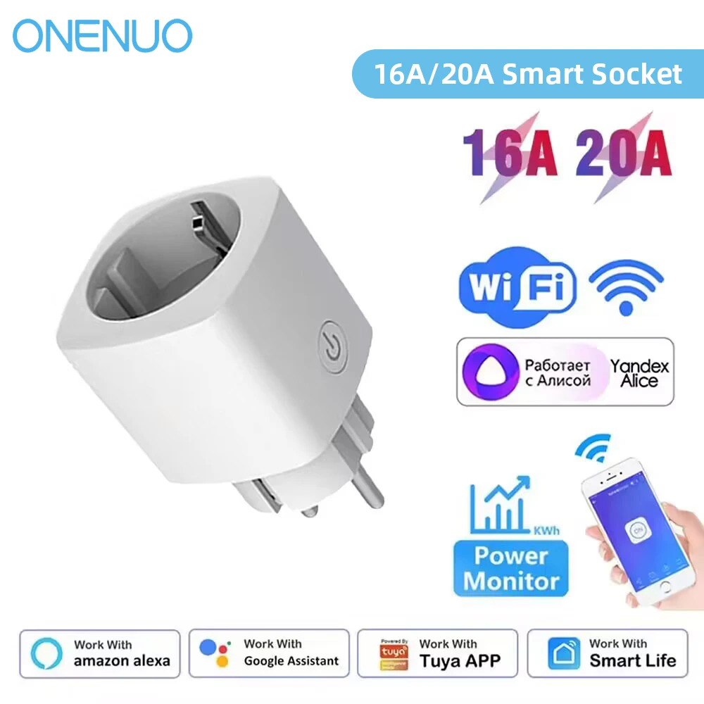 16A UK Smart Wifi Power Plug Energy Monitor Timer Smart Home House Wifi  Wireless Socket Outlet for Alexa Google Home by Tuya App - AliExpress