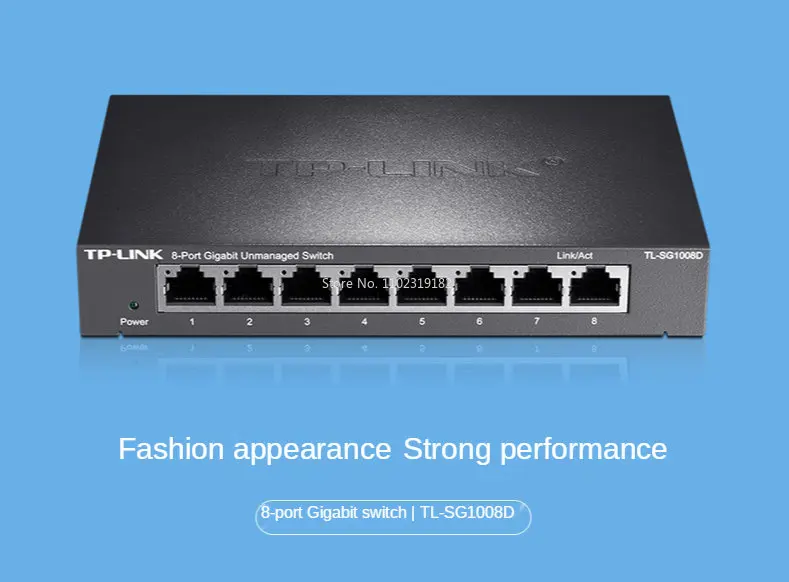 Ethernet Lan 1Gbps, Plug and Play, 8