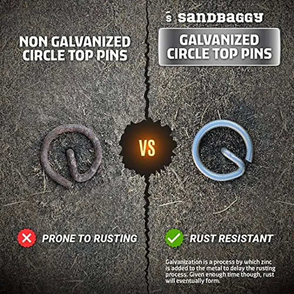 6" Circular Landscape Staples Industrial Grade Steel Holds 10X Better Made in USA (300 Pcs)