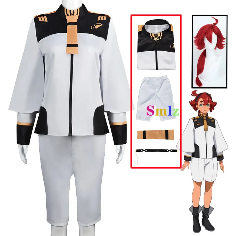 

Suletta Mercury Cospaly Anime The Witch from Mercury Cosplay Costume White Outfit Halloween Christmas Girl Gift Clothing