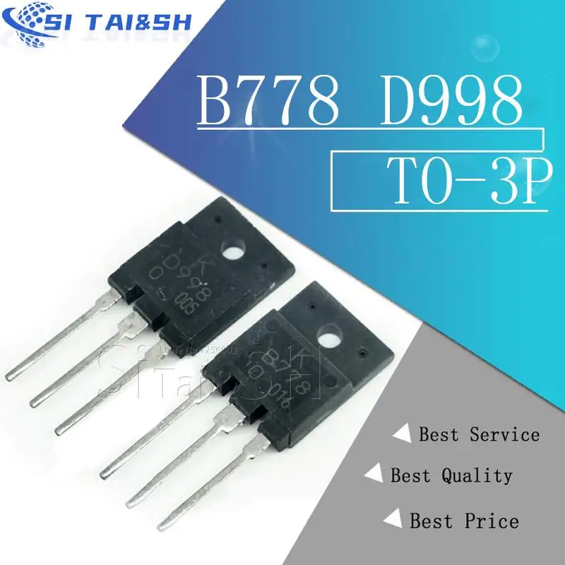 D7998 Visual Guide 4pcs/lot B778 D998 2PCS* 2SB778 2PCS*2SD998 TO-3P acoustic the tube new ...