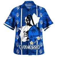 Vintage 3D Guam Island National Flag Printing Shirts Coat Of Arm Graphic Short For Men Fashion Cool Clothing Clothes 1