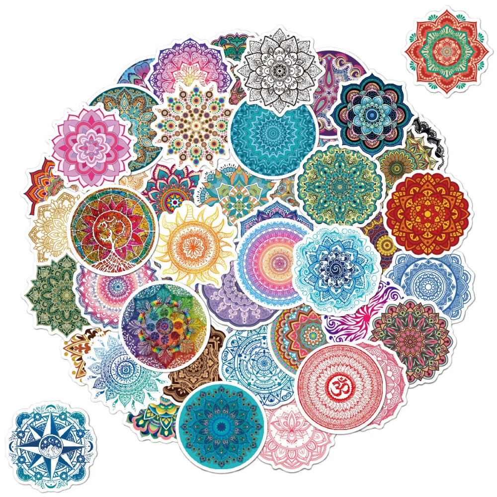 50Pc Mandala Yoga Stickers for Laptop Phone Stationery DIY Scrapbooking  Material Sticker Pack Aesthetic Craft Material Wholesale - AliExpress