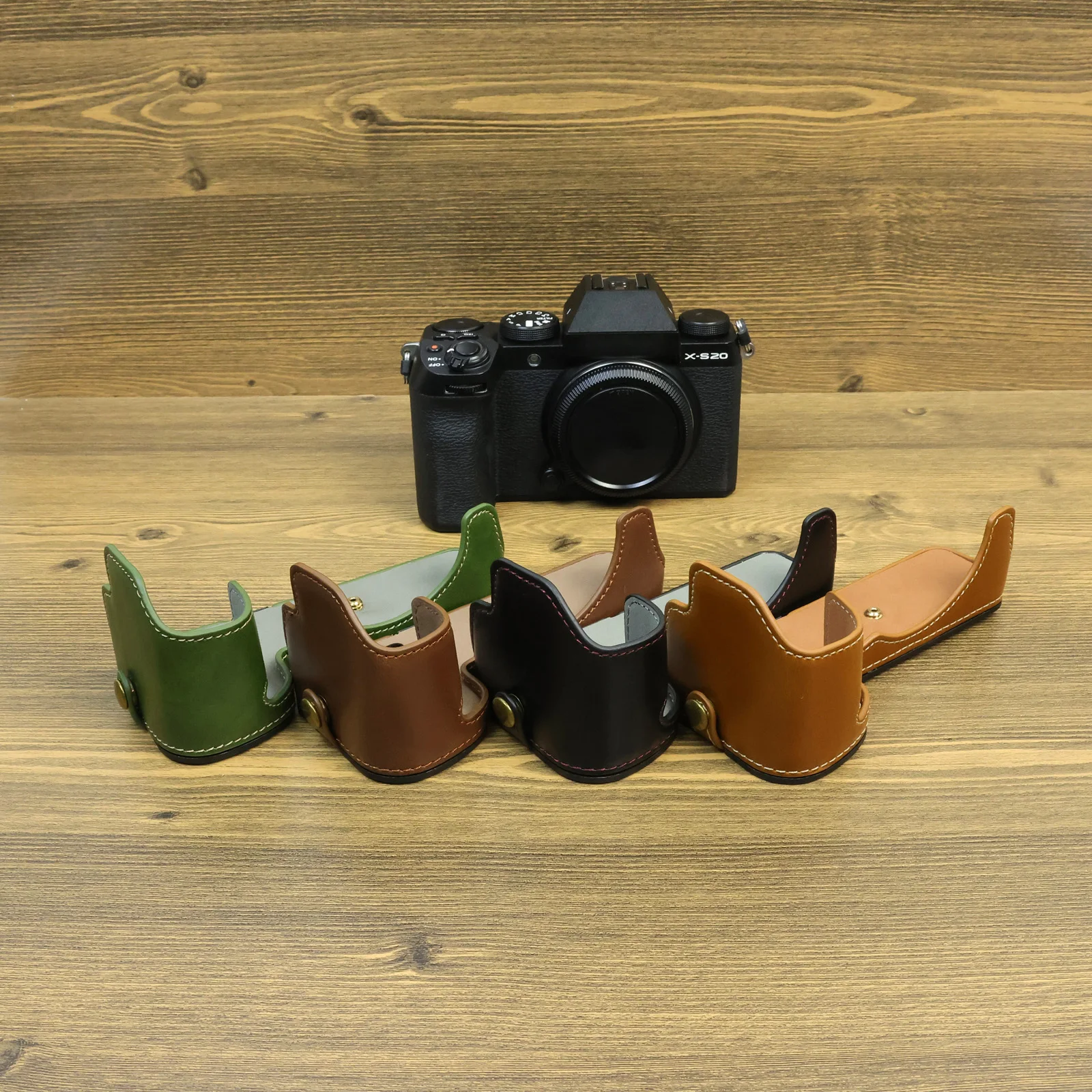 Cozyshot Mezza Custodia In Vera Pelle Per Fujifilm Fuji X-S20 Xs20