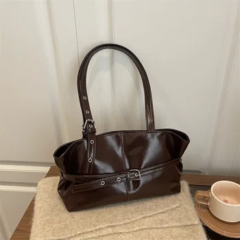Winter Style Women's Retro Minimalist Tote Shoulder Bag 2025 Autumn Large Capacity Commuting Top-Handle Hand Bags for Women