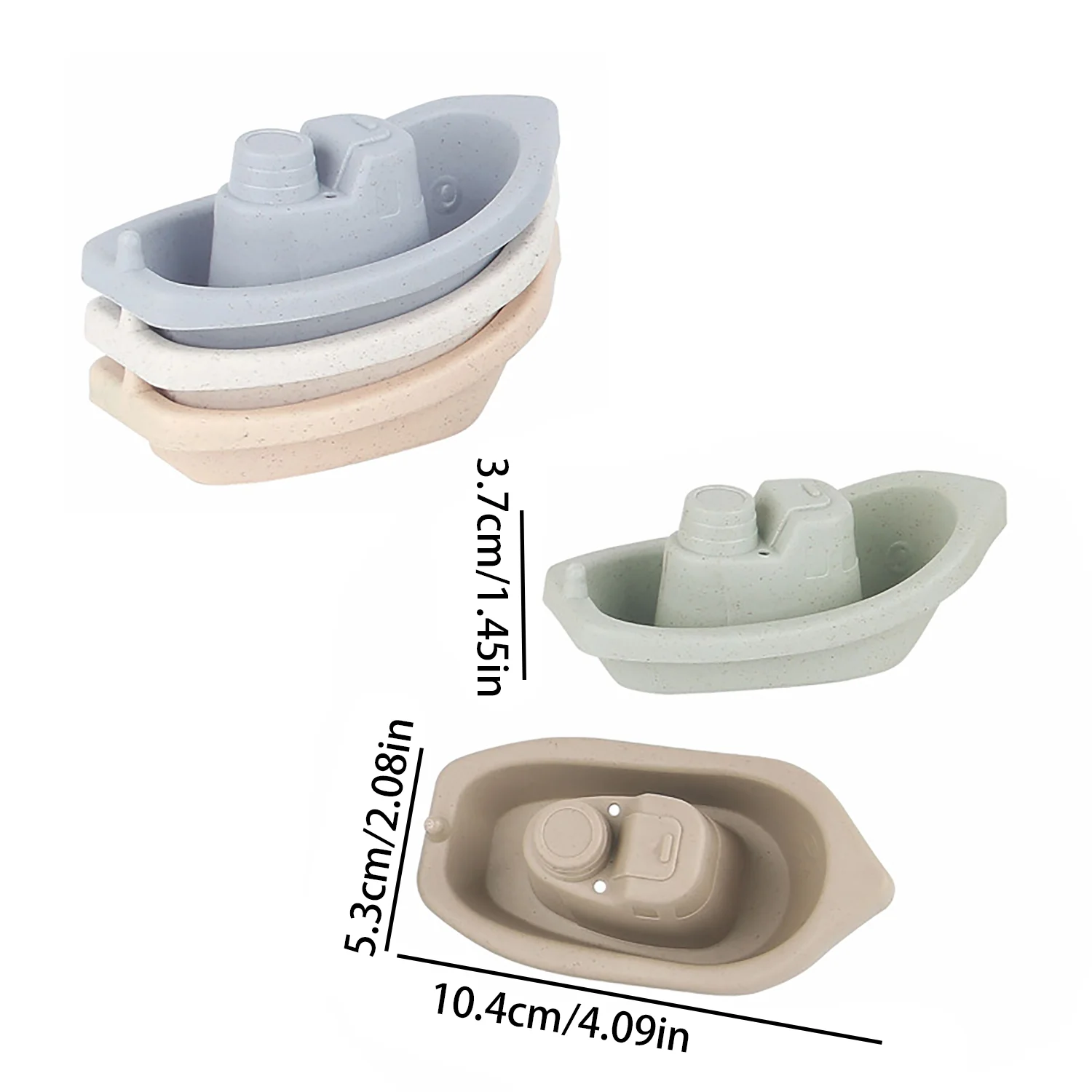 Small boat stacked music layer by layer hourglass stacked cup straw color parent-child early education bathroom puzzle 5pcs/set 2