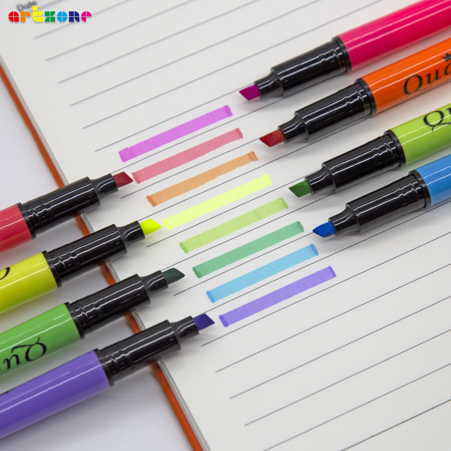 No Smudge Ink Highlighters 8pcs Assorted Colors No Bleed Colored Highlighter Markers For Bible Journaling Office School Supplies