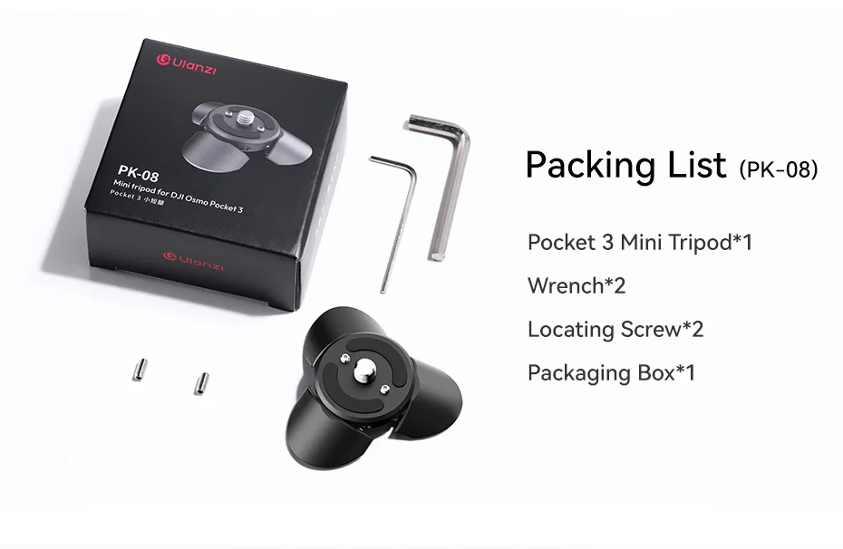 Ulanzi Pocket 3 Mini Tripod /Arri Locating Base for Osmo Pocket 3