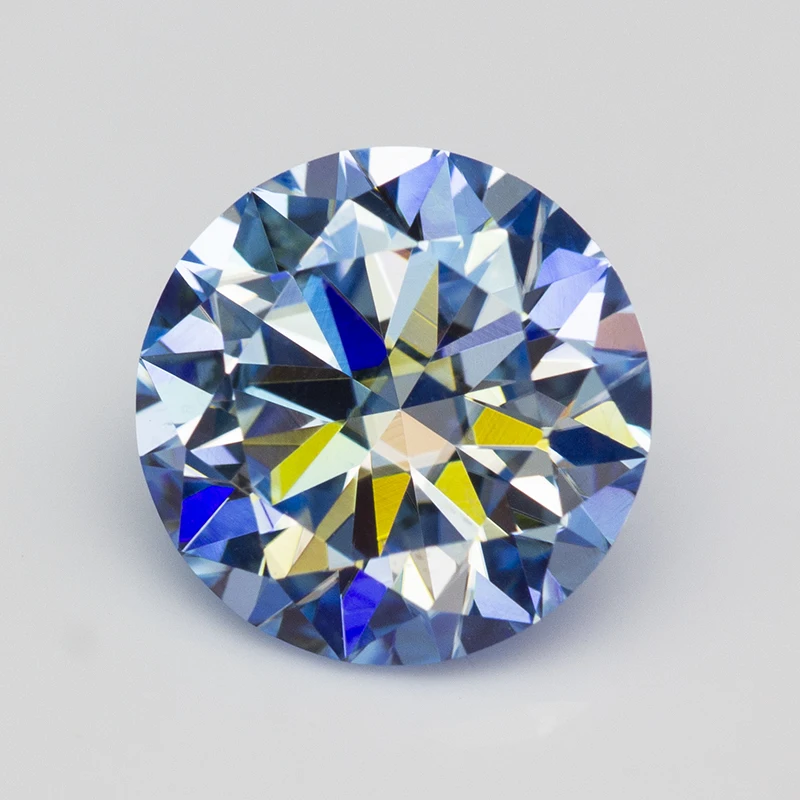 GRA 인증서가 있는 아이스 블루 모이사나이트 스톤 0.5-5.0ct 라운드/배/타원형/에메랄드/하트/공주/보석 제작용 래디언트 컷