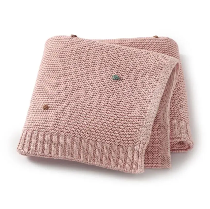 Knitted Baby Blanket Newborn Nordic Infant Swaddle Wrap Baby Receiving Blankets Cotton Soft Sleeping Cover Bed Crib Quilt