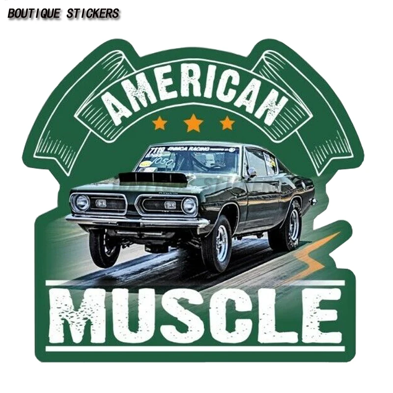

American Muscle Car Decal - Rut fink style American Made Auto Show RatFink Waterproof PVC Car Window Bumper Wall Decal