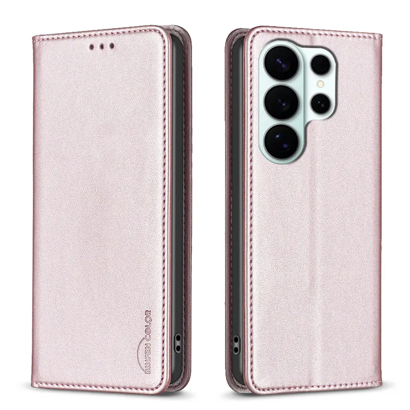 Luxury Leather Flip Phone Case - Solid Color Wallet Bag Cover