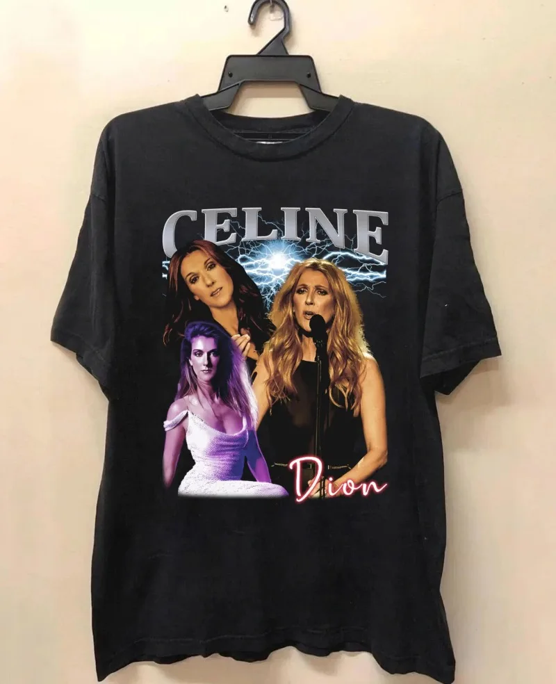 Celine Dion My Heart Will Go On Vintage T-Shirt, Celine Dion Retro T-Shirt Unisex Grafik-T-Shirt, Celine Dion 90er-Jahre-T-Shirt, Streetwear