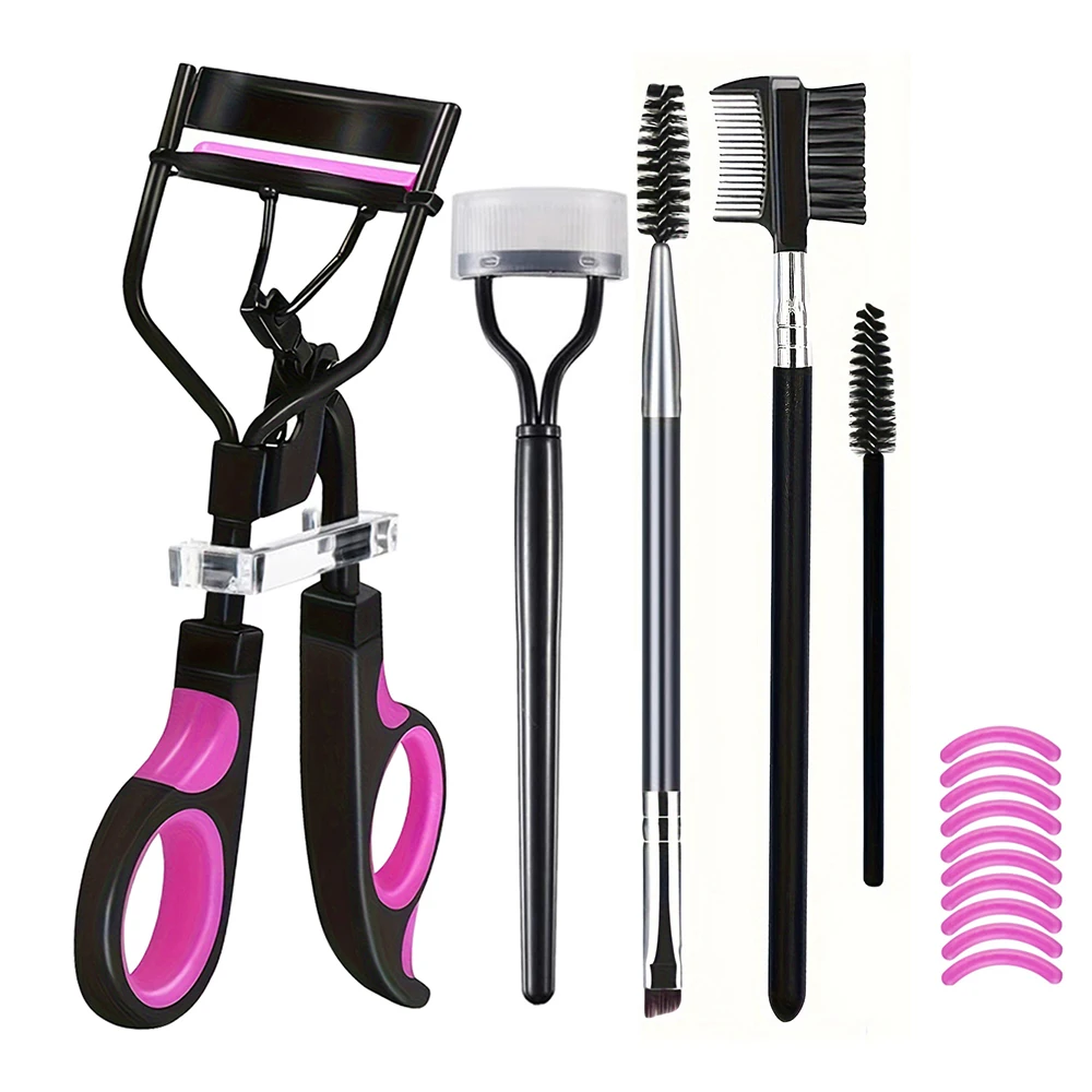 7/15pcs Eyelash Curler Set With Replacement Pads For Women Eyelashes Curling Tweezers Clips Lash Mascara Wands Brush Makeup Tool 1
