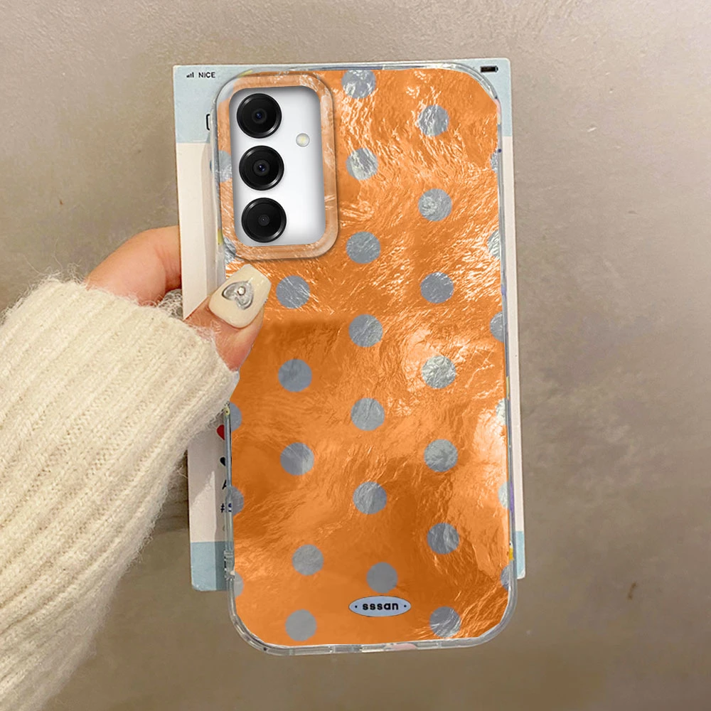Korean Brown Circular Dots Phone Case Cover