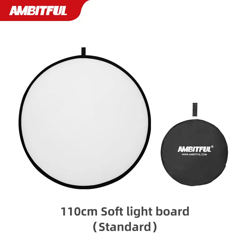 AMBITFUL Portable Oval Multi-Disc Transparent White Reflector Collapsible Studio Diffuser