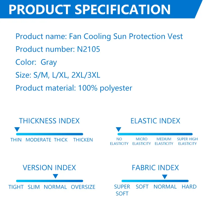 Description Picture 3 of itemCooling Vest Men Air Conditioning Clothes Summer Vests Fan Ice Vest Outdoor Hiking USB Charging Sun-Protcetive Mens Coat Fishing