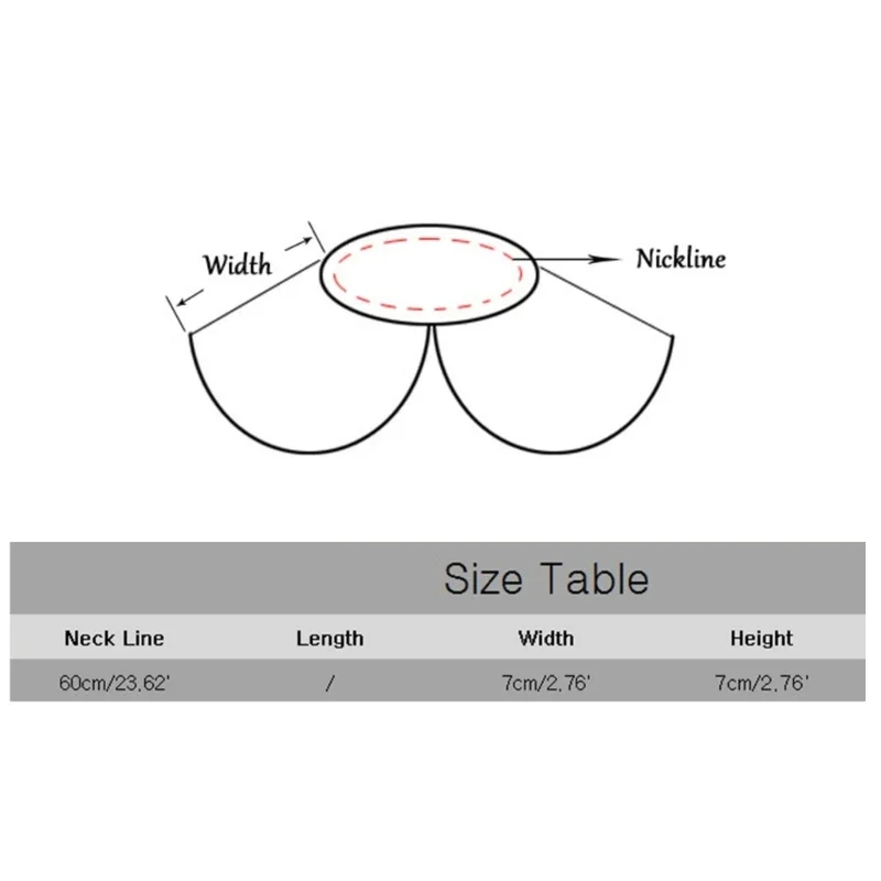 성인 엘리자베스 러플 가짜 칼라 원사 빈티지 광대 목 프릴