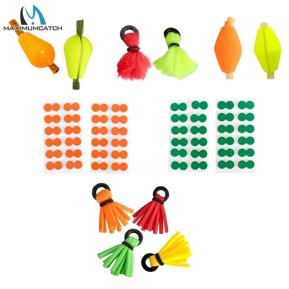 Indicateur de touche autocollant Maximumcatch pour pêche à la mouche, mousse et plastique adhésif