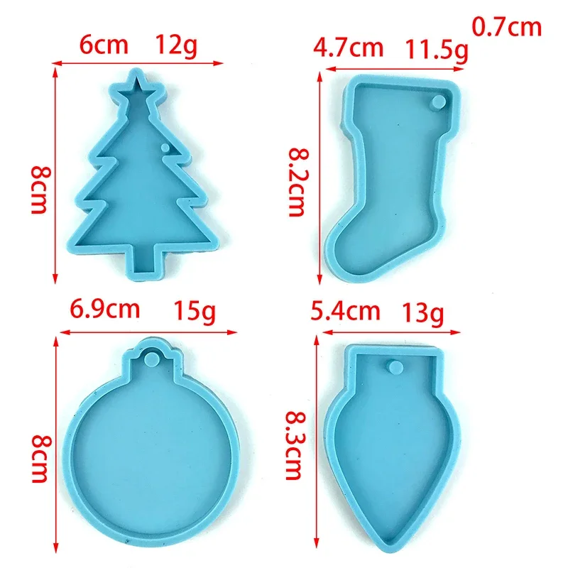 Stampo In Silicone A Forma Di Lampadina Per Resina 3D – 12,8x11,2 Cm – Per Decorazioni Natalizie E Portachiavi Fai Da Te