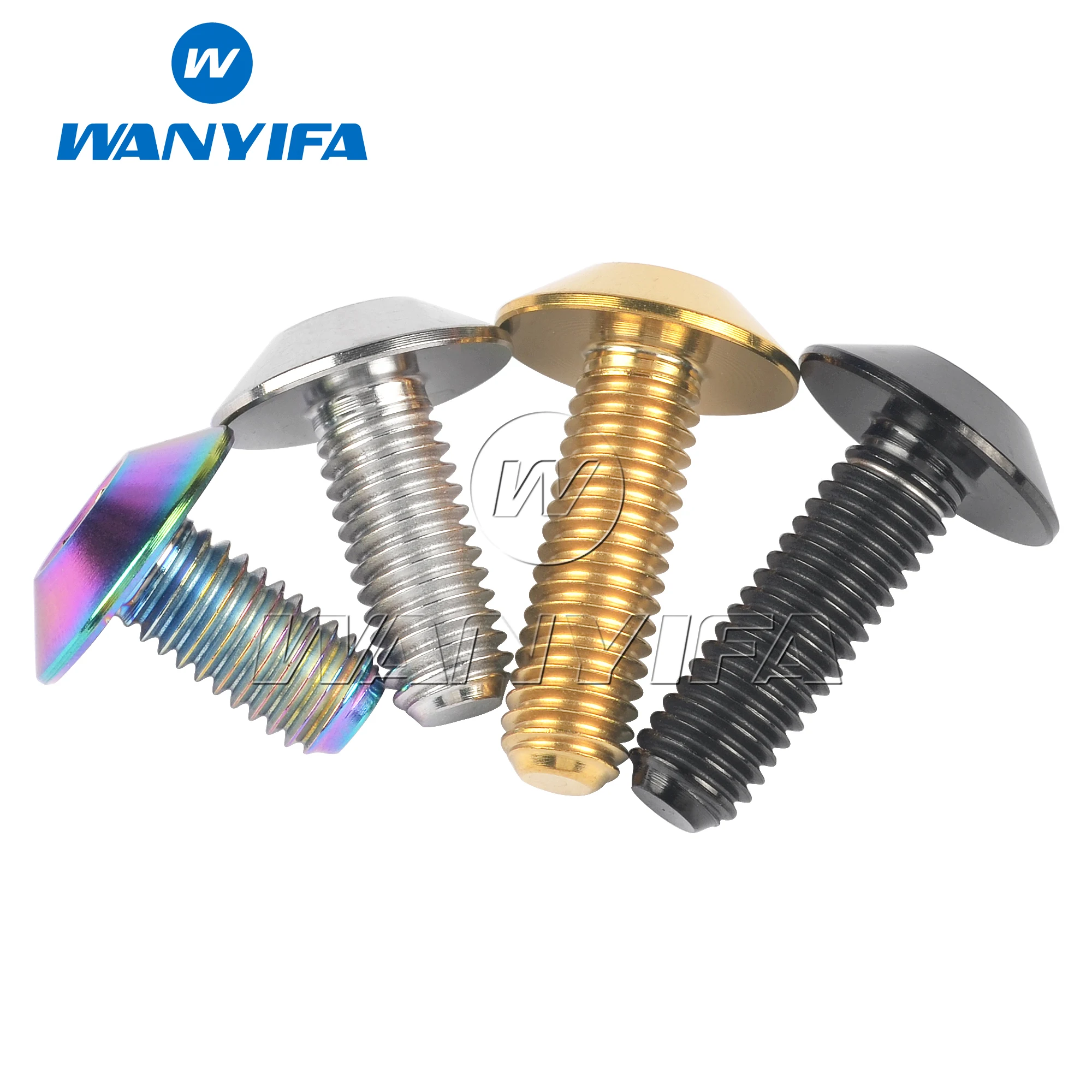 Titanium Bolts Wanyifa M6 x 12 15 20mm M8x25mm Umbrella Head Screw for Bicycle Motorcycle titanium bolts