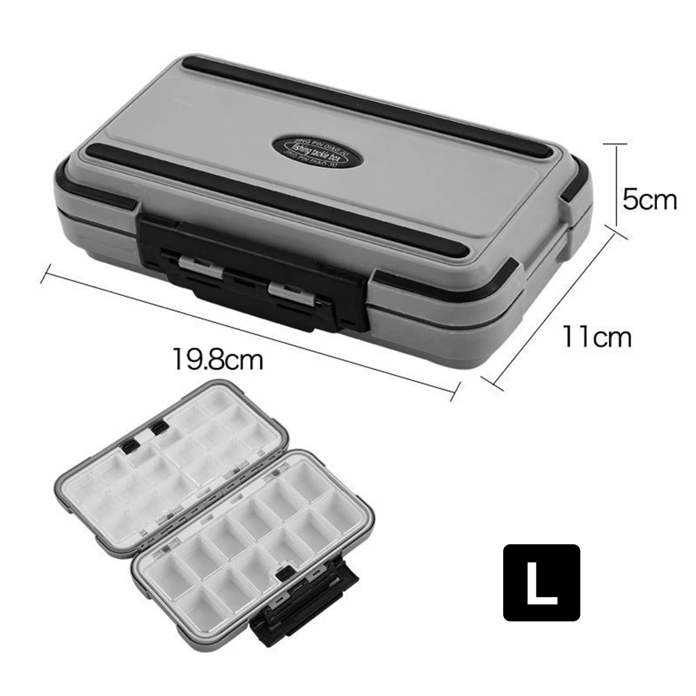 Waterproof Fishing Tackle Box Fishing Lure Hook Holder Organizer  Double-Sided Bait Tool Storage Box with Adjustable Dividers - AliExpress