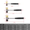 25mm / 30mm / 35mm / 40mm Rubber Double Faced Work Glazing Window Beads Hammer Nylon Head Mallet DIY hand Tool 2
