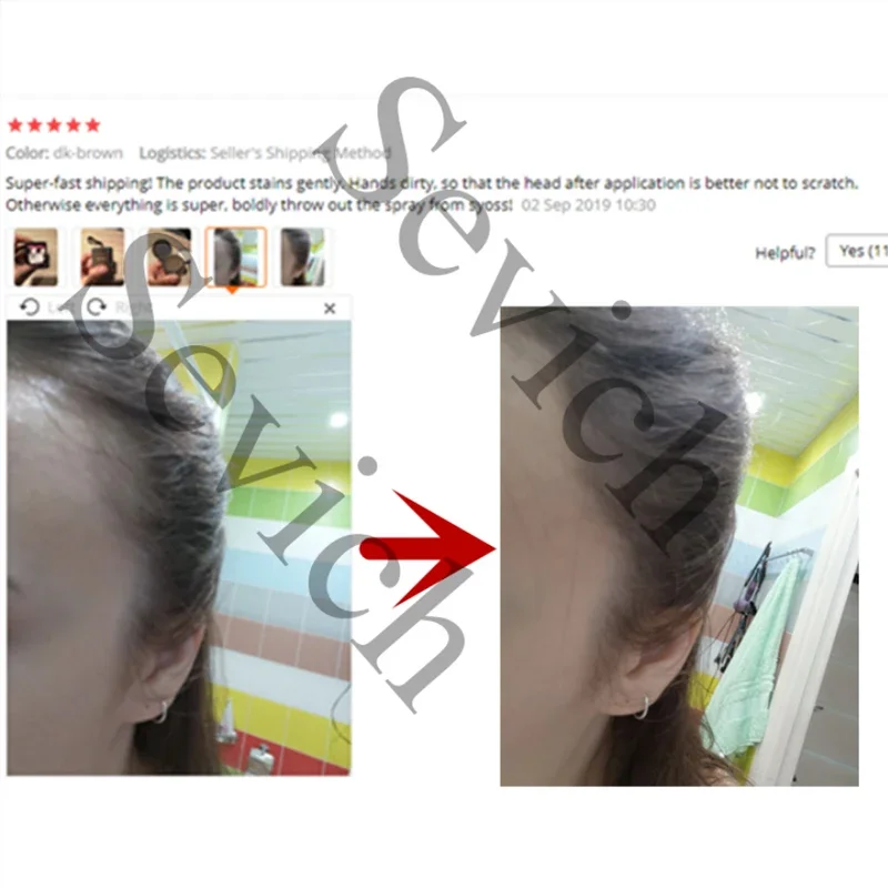 2pcs Hairline Powder Kit Keratin Hair Fiber Powder Black Root Cover Up Waterproof Hairline Shadow Hair Concealer Coverage