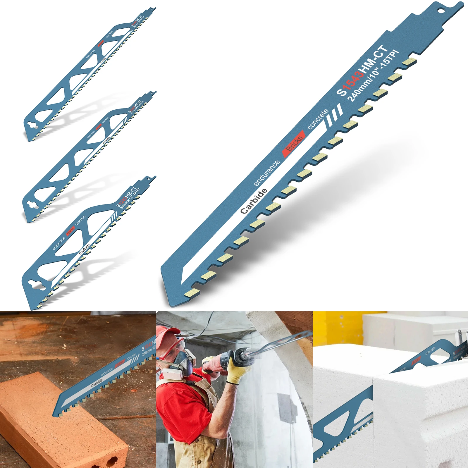 Reciprocating Saw Blades Reciprocating Saw Blade 10/12/18/20inch Universal Cutting Recip Sabre Saw Blade Alloy Steel Brick Concrete Cutting