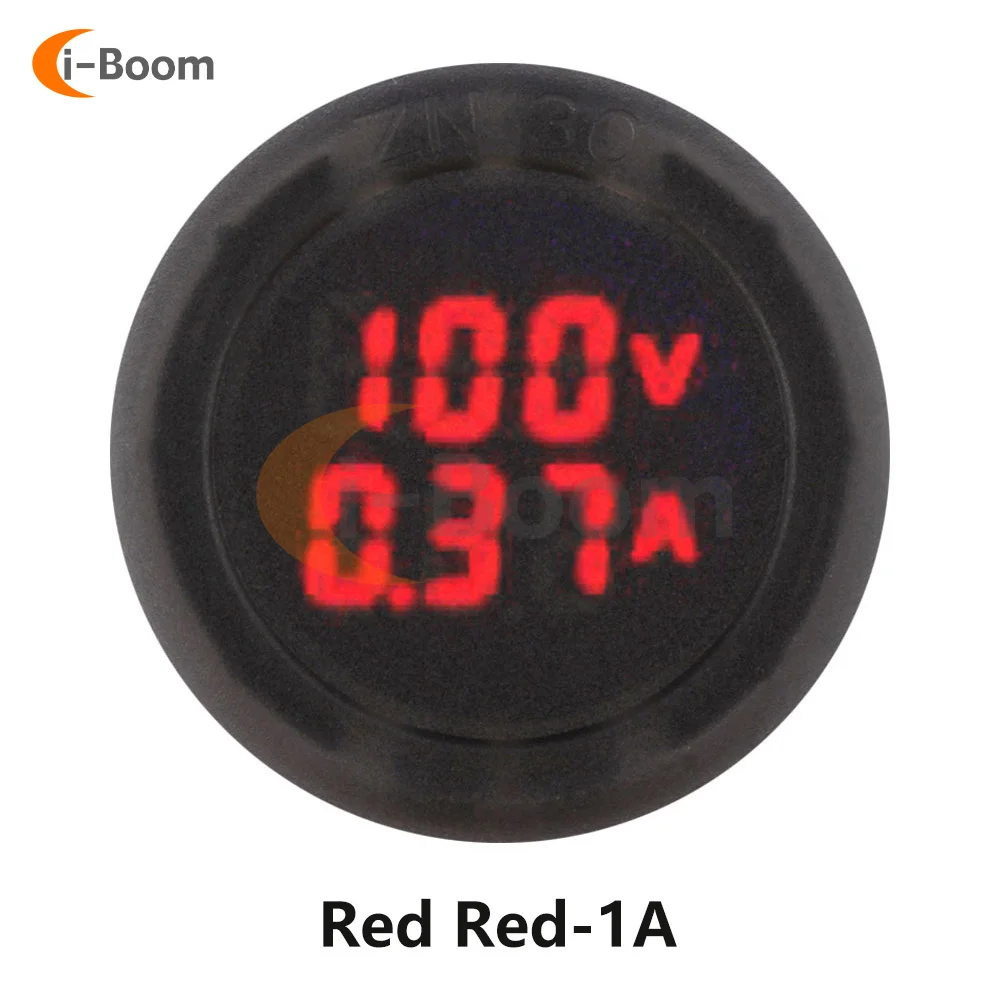 DC 5V ~ 100V LED Digital Display Voltmeter Ammeter Round Shape High Precision Voltage And Current Monitoring Instruments