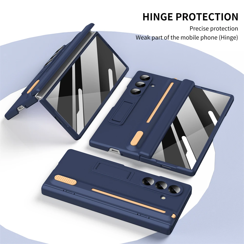 Ultimate 360° Protection Folding Case with Touch Pen and Tempered Glass Film
