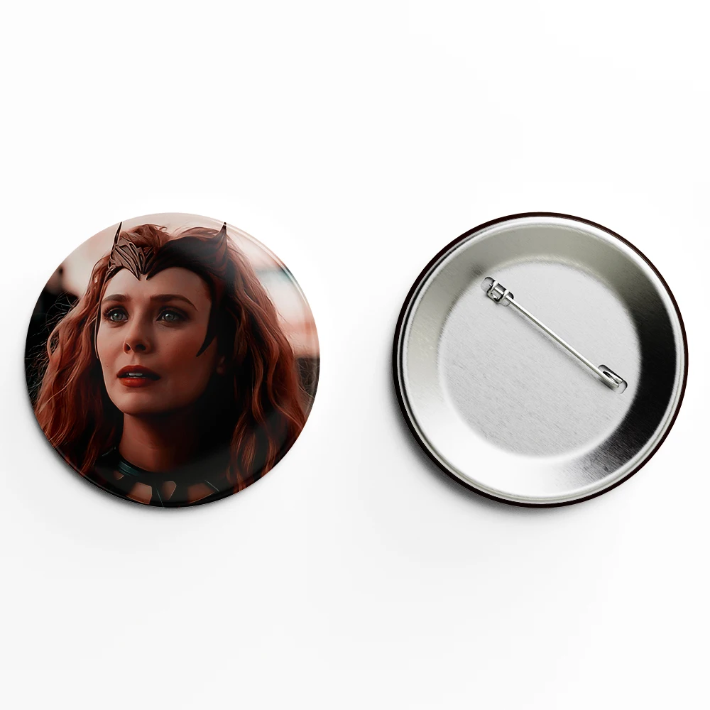 Scarlet Witch Wanda Tinplate Badge Maximoff Elizabeth Olsen Soft Button Pin  Creative Brooch Insignia for Clothes Gift 58mm - AliExpress