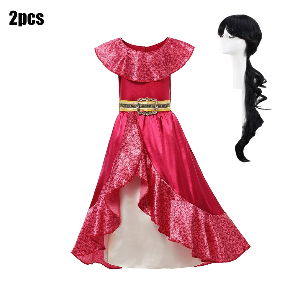 Disney Elena of Avalor Princess Costume For Girl 2024 Carnival Party Children Clothing Birthday Cosplay Ball Gown Outfit Dress