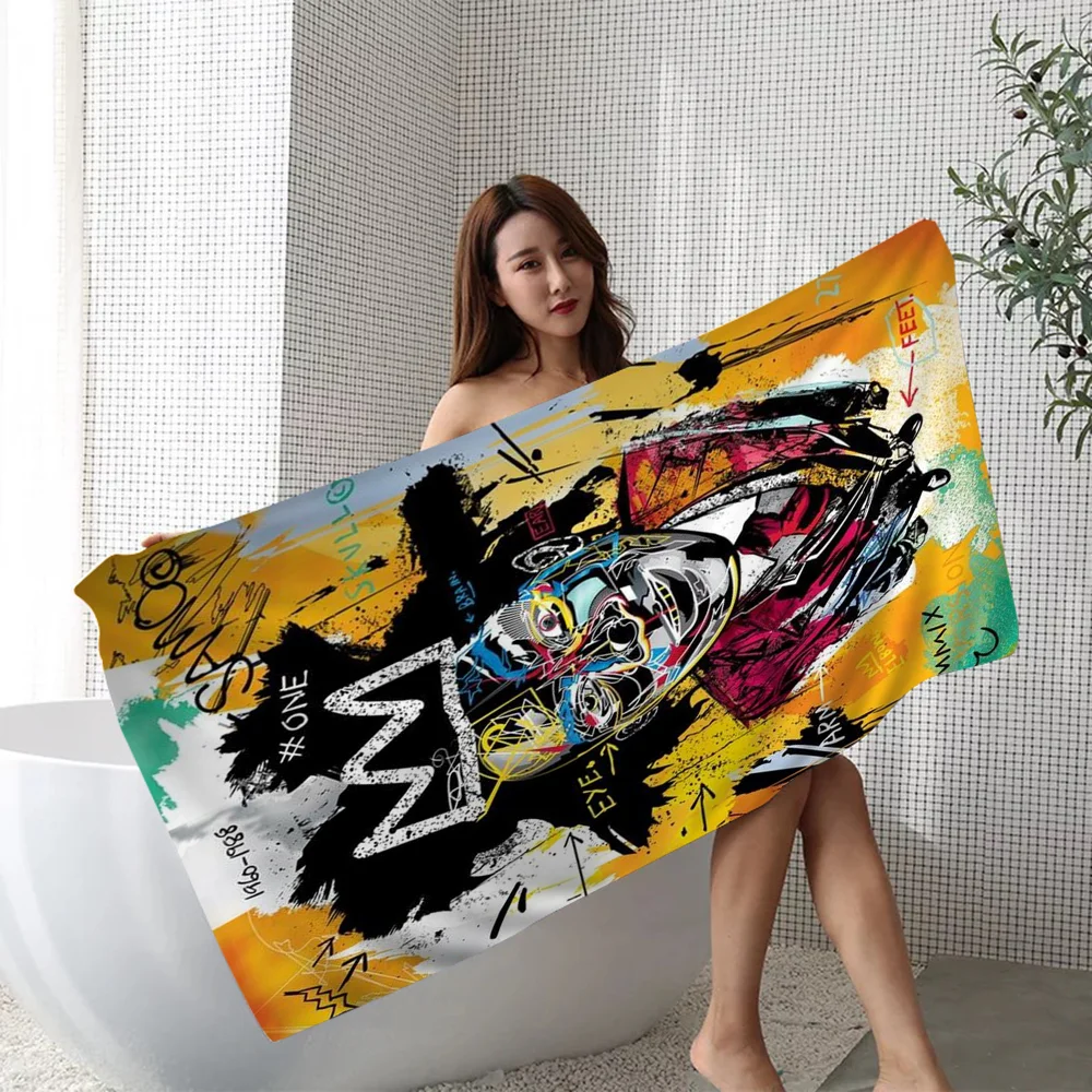 Jean Michel Basquiat Art Graffiti Big Microfiber Beach Towels Quick Dry Sand Beach Towels Pool Towel for Travel Swim Pool Yoga 3