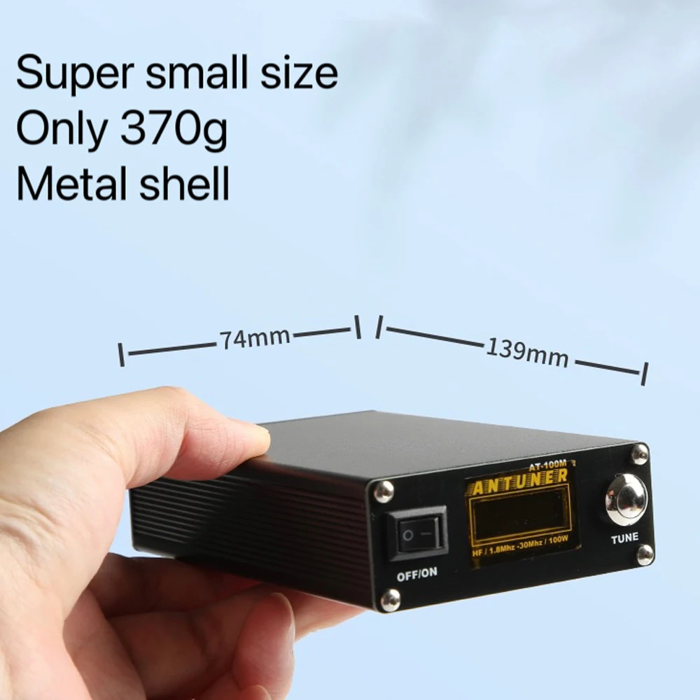 전능 안테나 튜너 내장 스탠딩 웨이브미터 전원, HF 라디오 USDX G1M FT-818 817 IC-705, 1.8MHz-30MHz, 100W