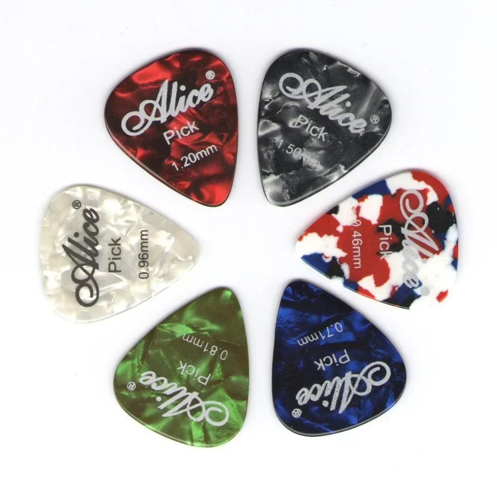 Celluloid Guitar Picks 6Pcs 0.46 0.71 0.81 0.96 MM Universal For All Guitar guitar picks