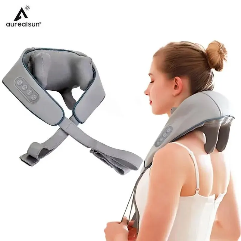 Massaggiatore Elettrico Per Il Collo Assistenza Sanitaria Wireless Collo Spalla Impastare Cuscino Per Massaggio 3D Cervicale Schiena Muscolare Rilassa