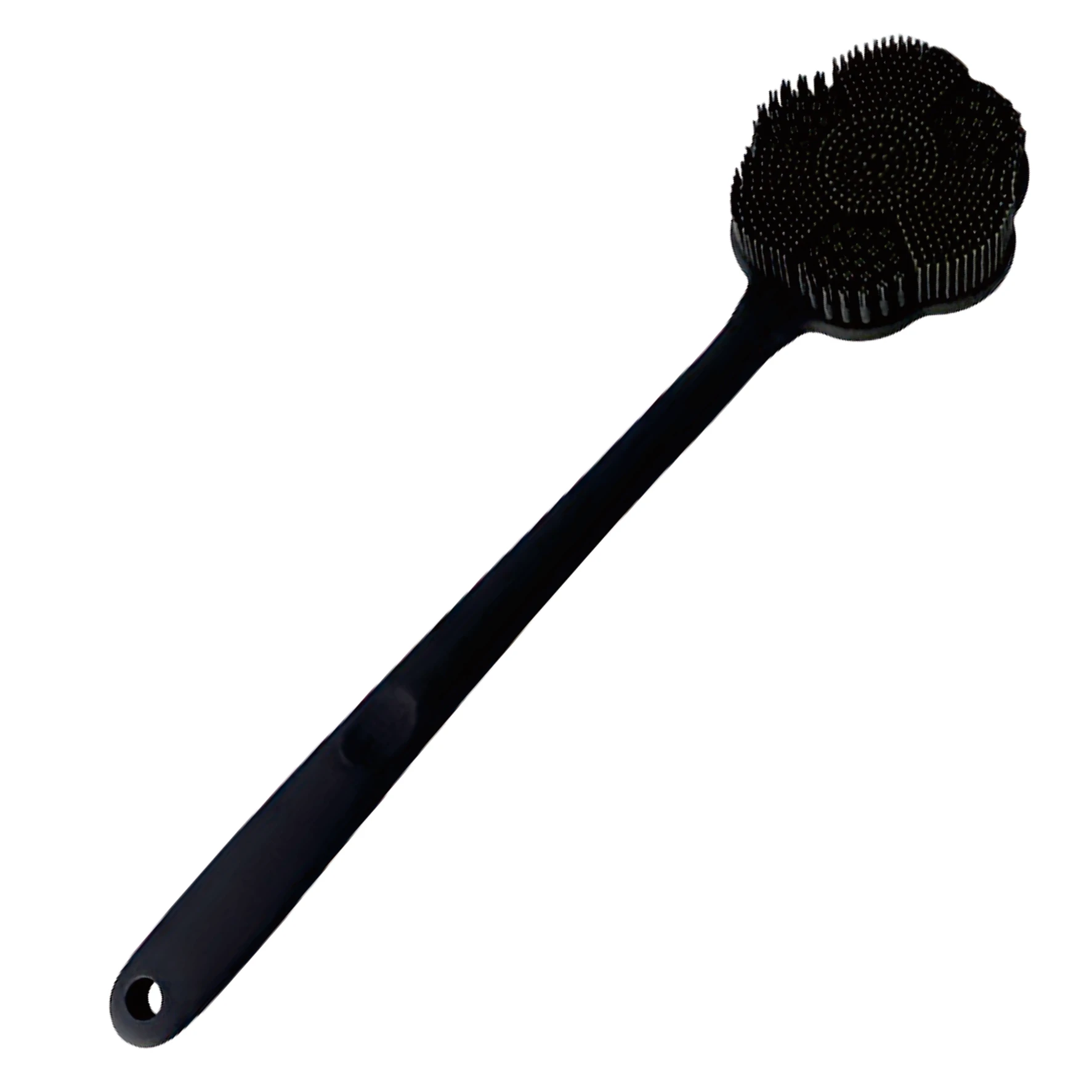 Enhanced Silicone Back Scrubber with Long Handle - Dual-Sided Exfoliating & Massage Shower Brush