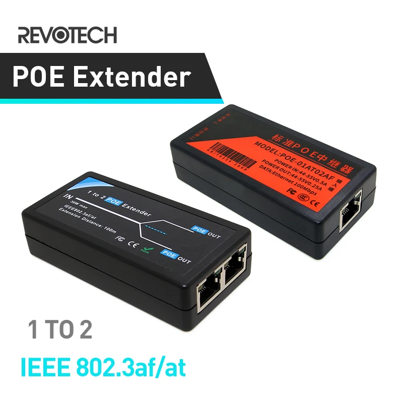 2 port poe extender 10 100mbps 1 0gbps with ieee 802 3af standard input