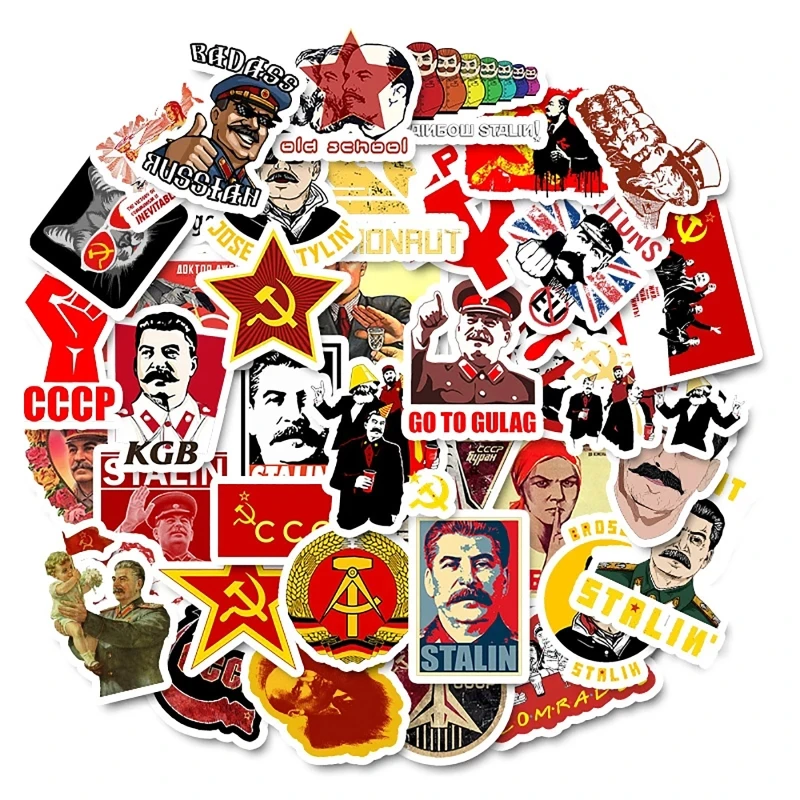50Pcs 소련 CCCP 사회주의 스티커 물병 컵 노트북 기타 자동차 오토바이 자전거 스케이트 보드 수하물 상자
