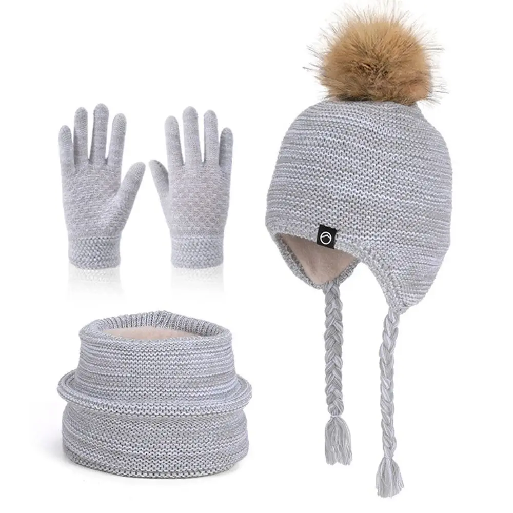 Fashion Warm Winter Hat Scarf Gloves Set S3d67c724227d4fcfb0f4ec83ee1c6aadu