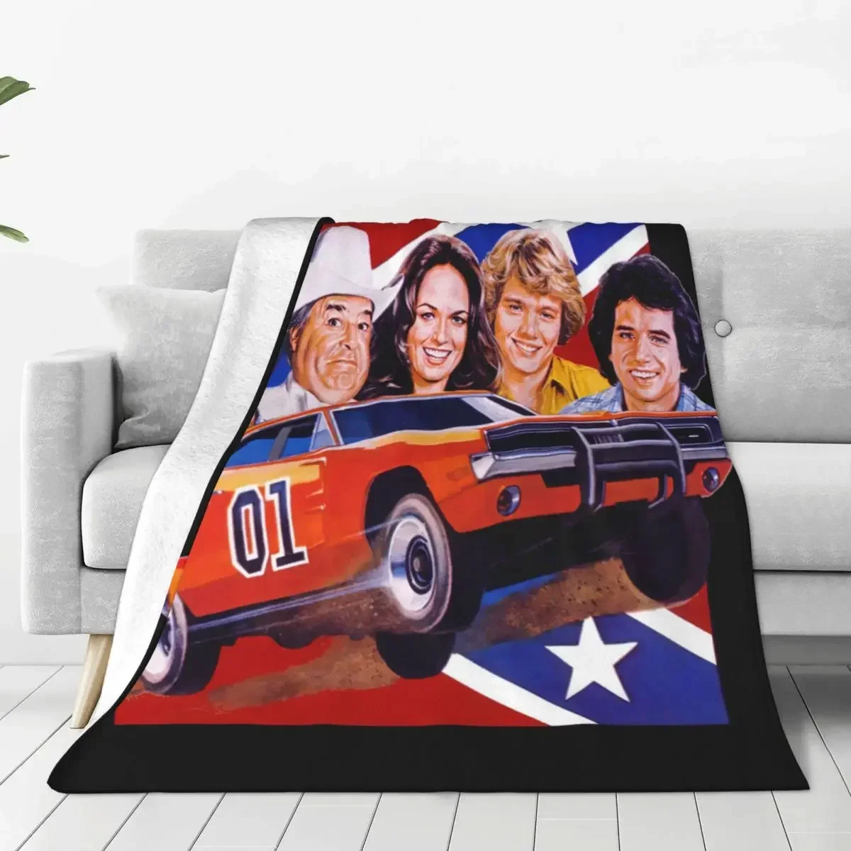 Dukes Of Hazzard T 1980S Retro Throw Blanket Blanket Personalized Warm Bedroom AntiPilling 2
